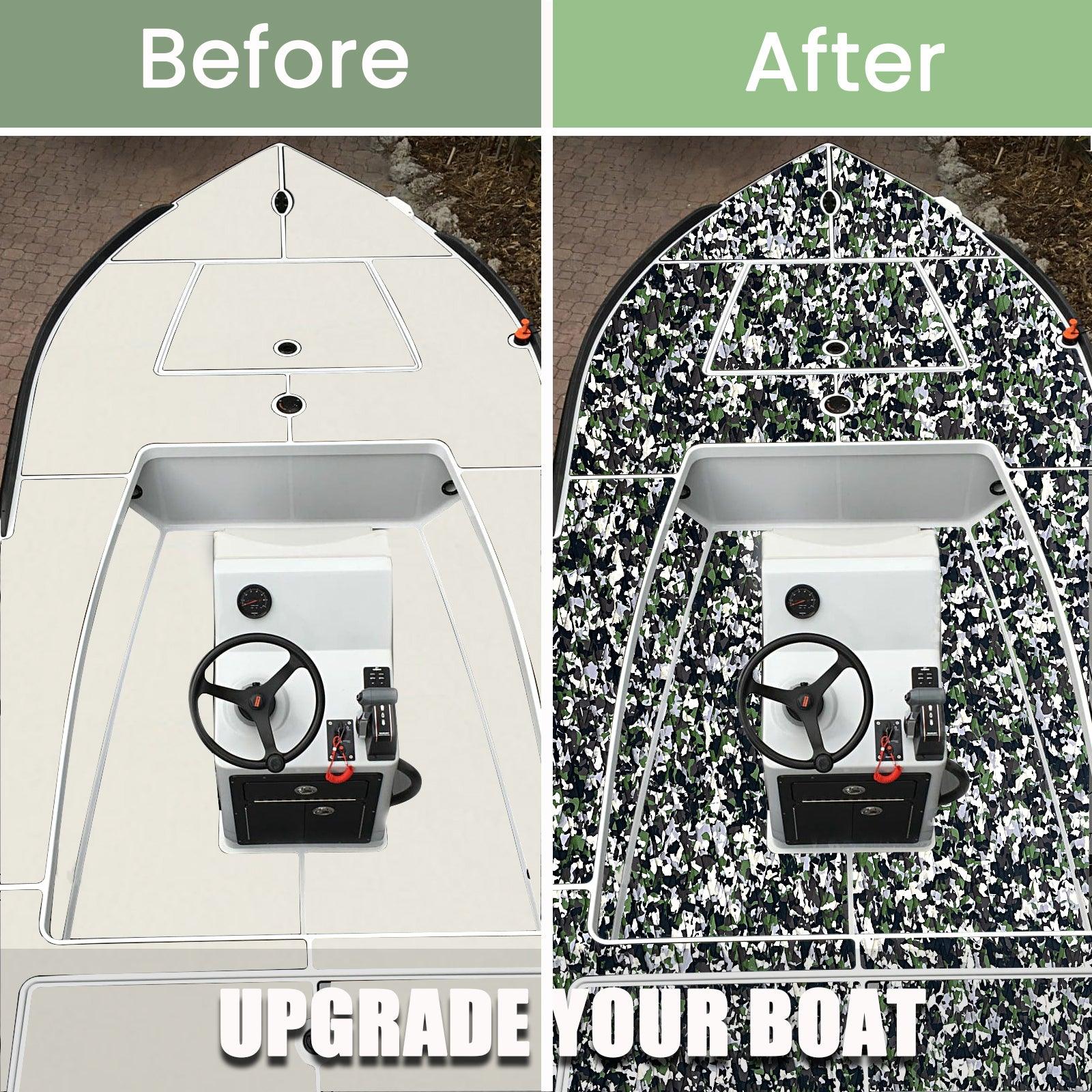 Kxkzren - BOAT FLOORING - Small Diamond EVA Foam Boat Flooring | Jungle Camo