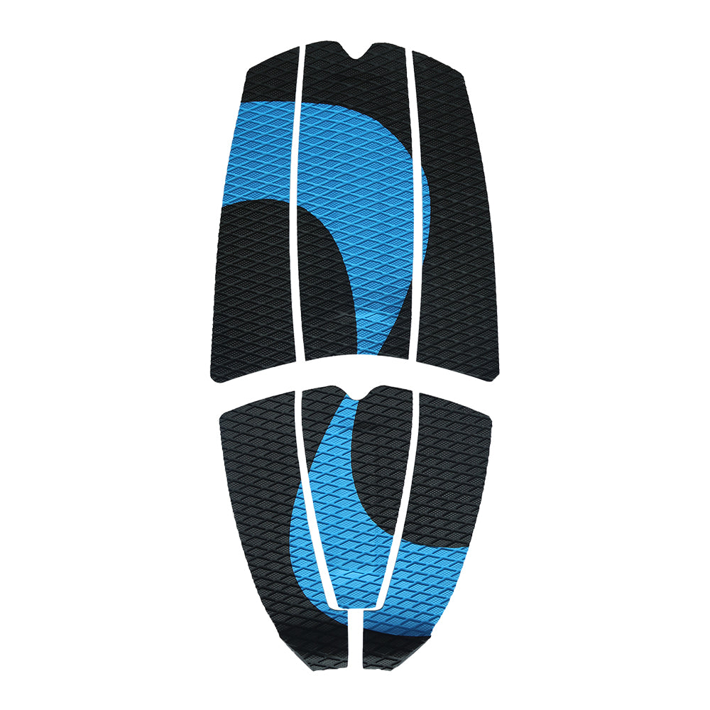 6Pcs Customizable Blue Surfboard Traction Pads – Premium EVA Non-Slip Mat with Diamond & Straight Groove Textures for Surfboards & Longboards - Kxkzren