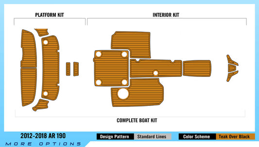 Yamaha 2012-2018 AR 190 – Custom Non-Slip EVA Foam Boat Flooring Kits - Kxkzren