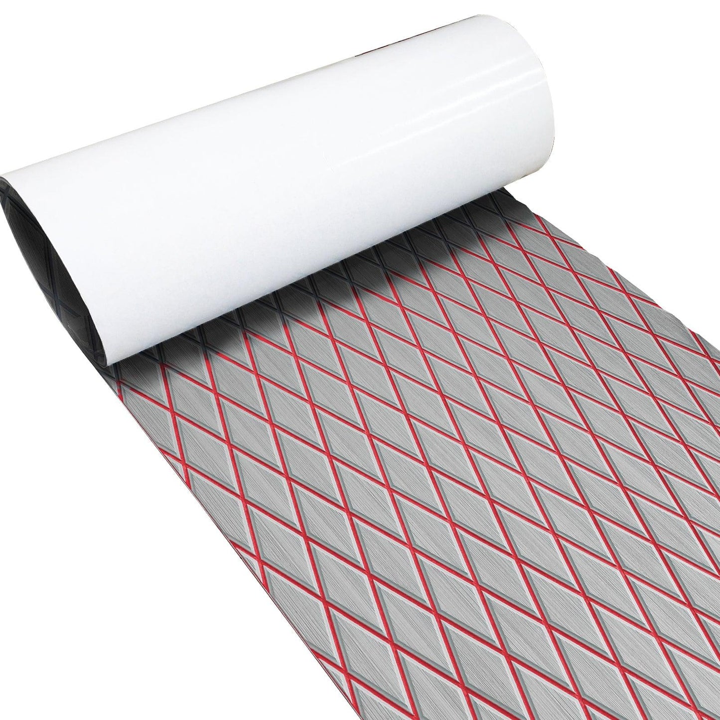 Kxkzren - BOAT FLOORING - Diamond EVA Foam Sheet | Gray/Red