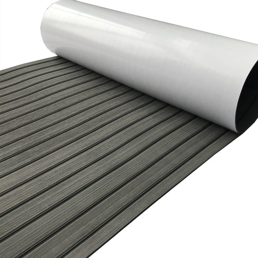 Kxkzren - Faux Teak Sheet - Faux Teak EVA Foam Sheet | Dark Grey/Black