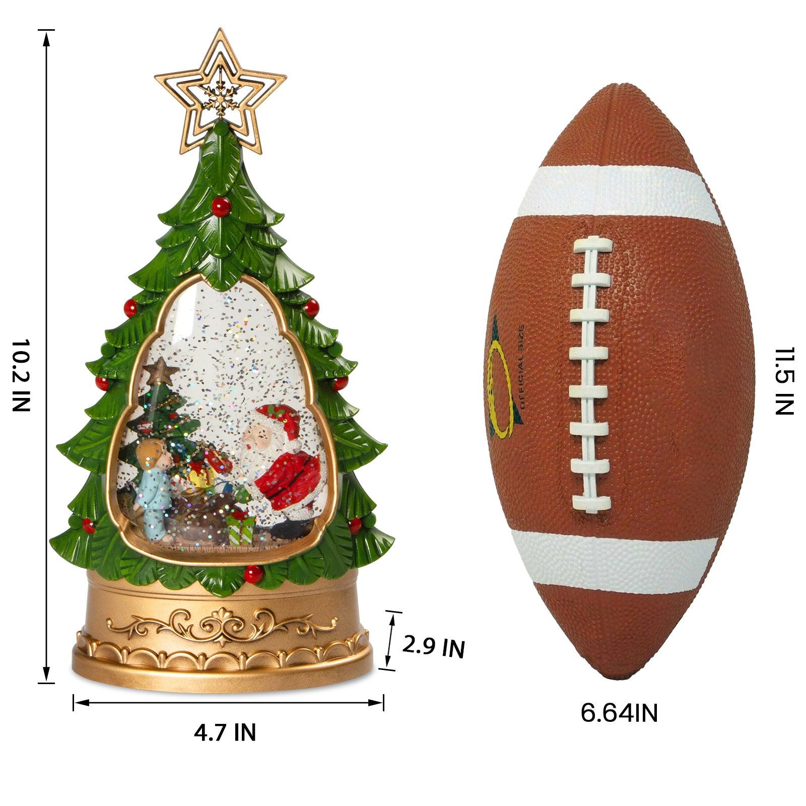 Kxkzren - Christmas Decor - Christmas Tree Snow Globe Lantern
