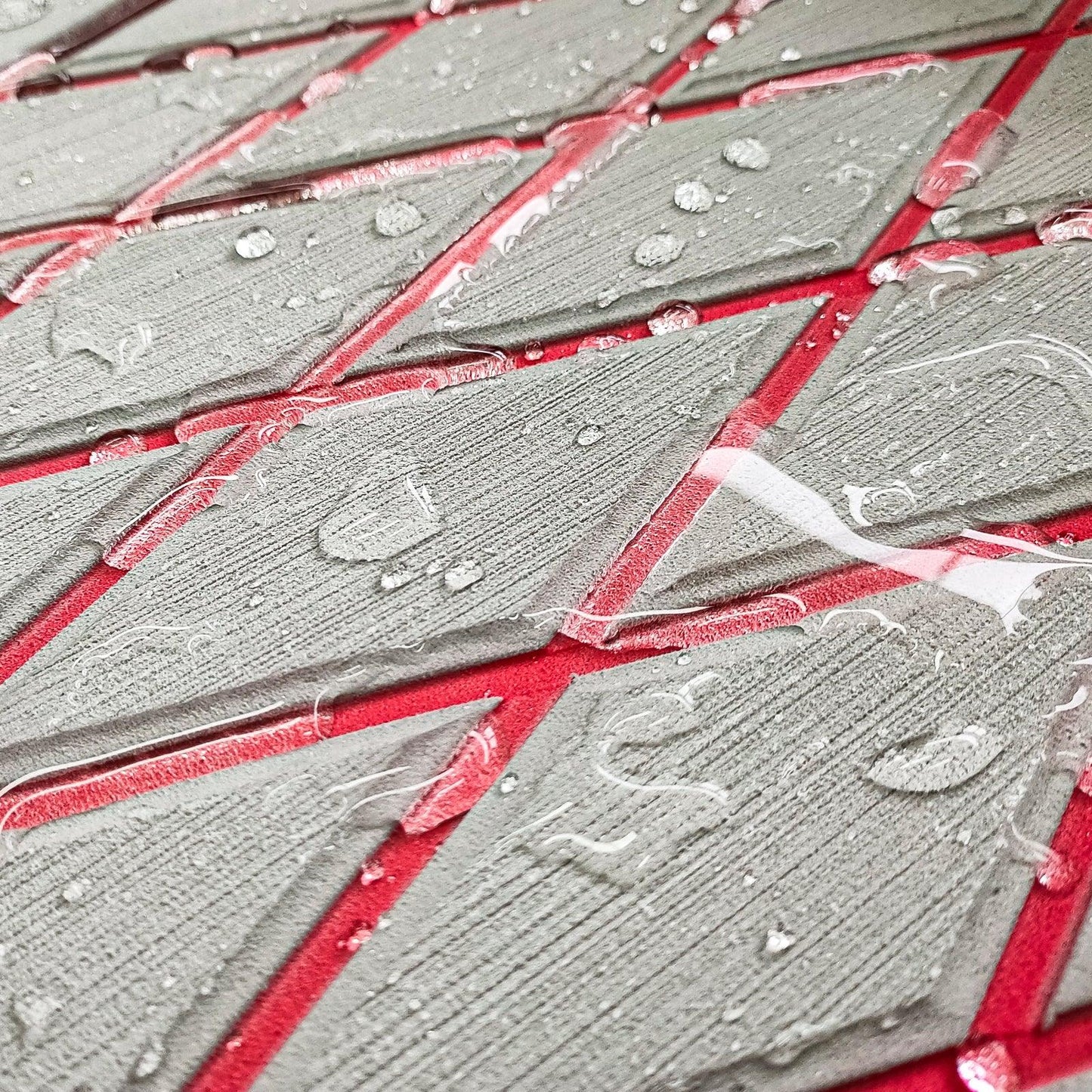 Kxkzren - BOAT FLOORING - Diamond EVA Foam Sheet | Gray/Red