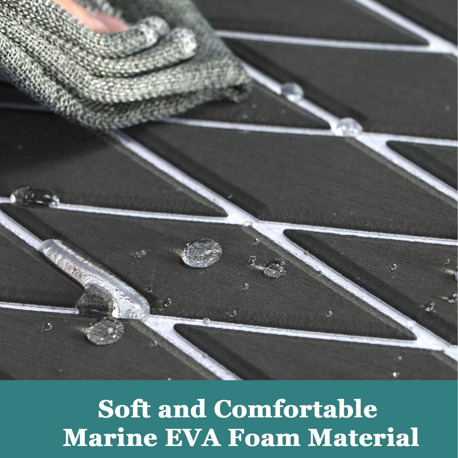 Kxkzren - BOAT FLOORING - Diamond EVA Foam Sheet | Deep Gray/White, 93.9" x 44"