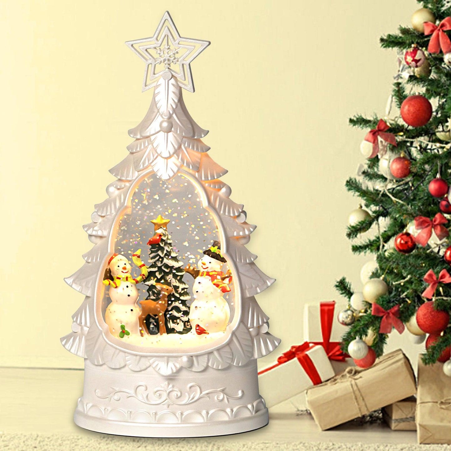 Kxkzren - Christmas Decor - Christmas Snowman Snow Globe Lantern