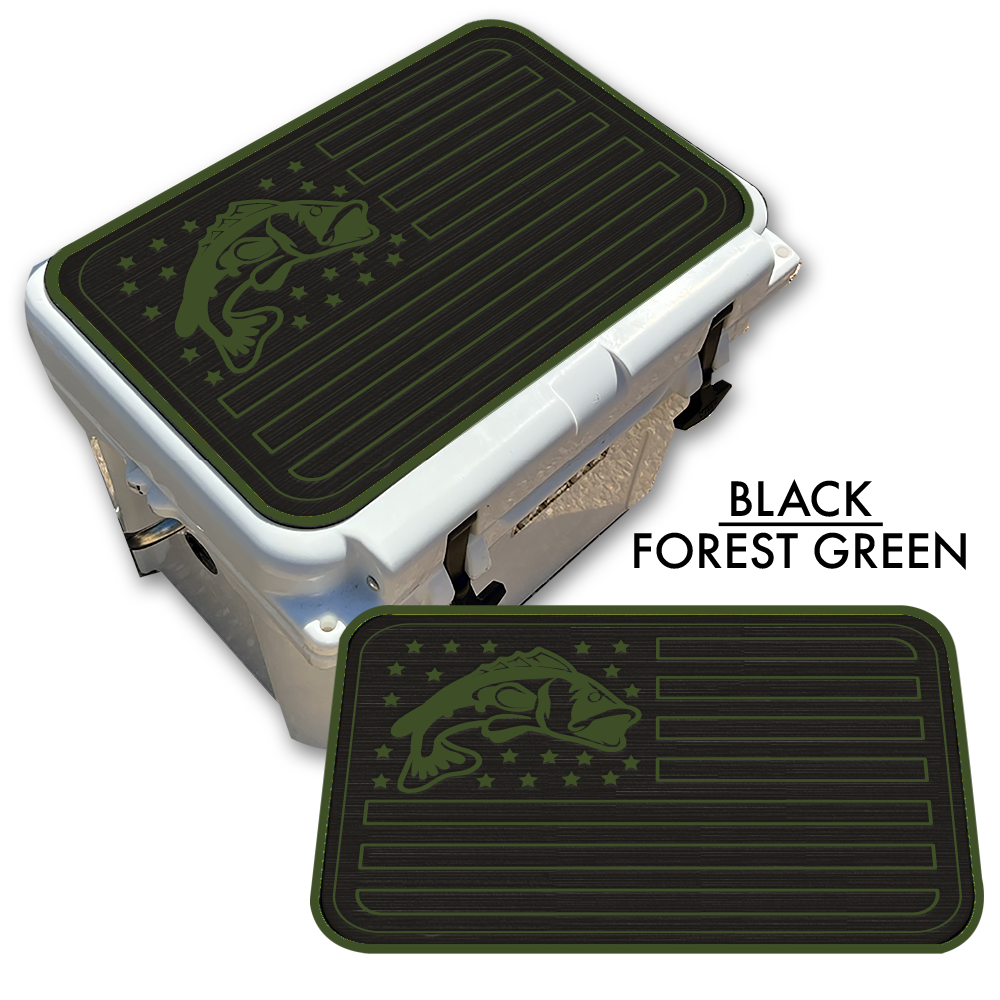 Bass Fish American Flag Custom EVA Cooler Pad - Kxkzren