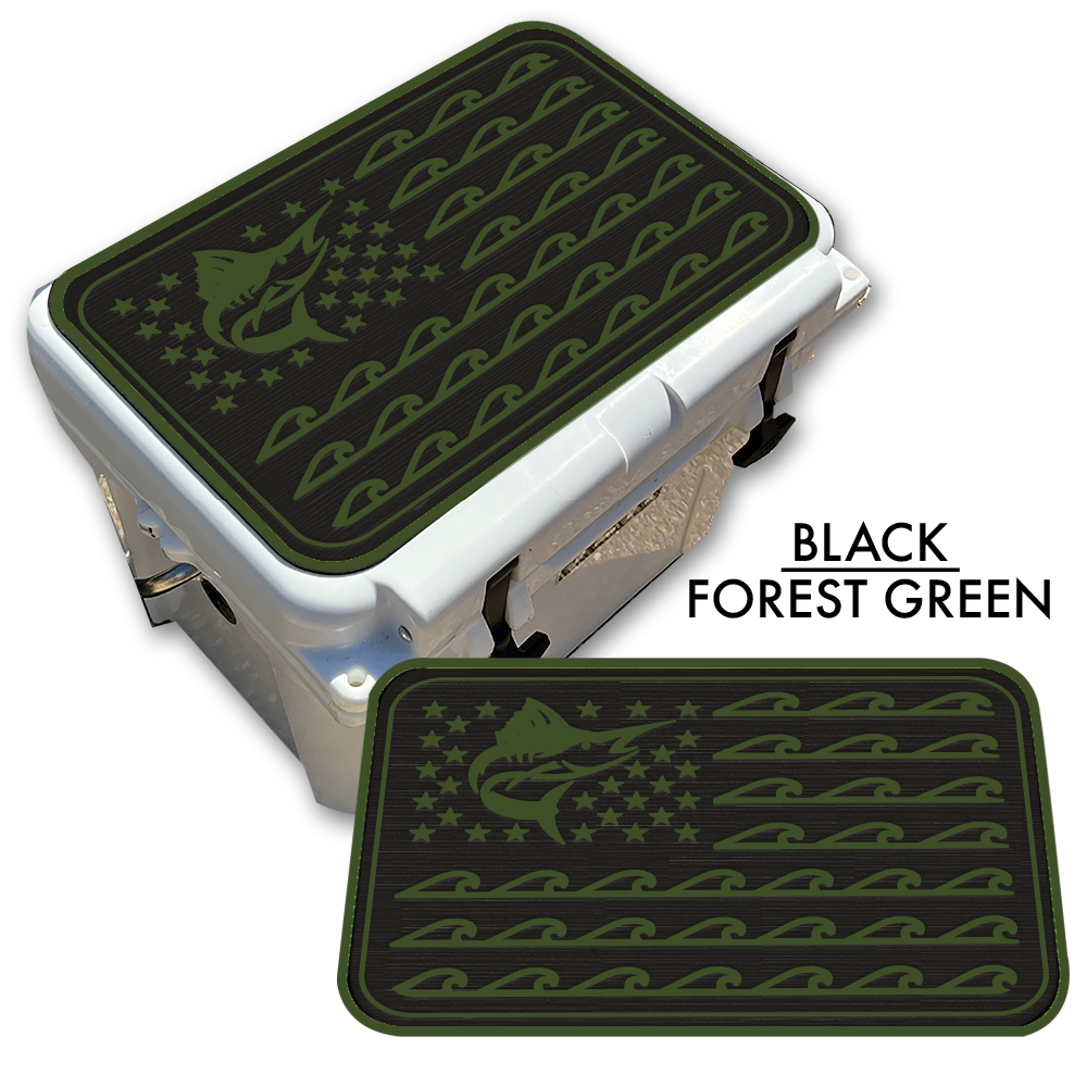 Marlin Ocean Waves Flag Custom EVA Cooler Pad - Kxkzren