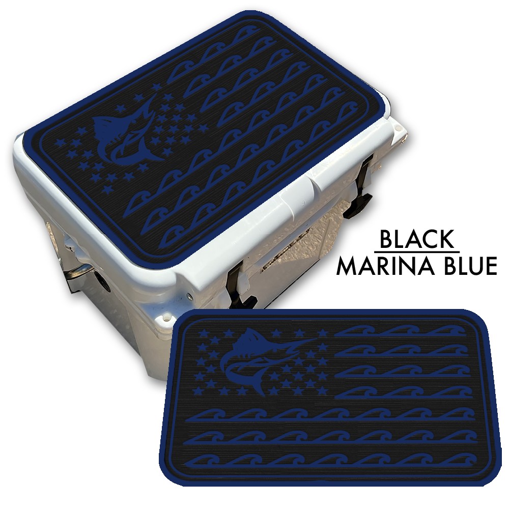 Marlin Ocean Waves Flag Custom EVA Cooler Pad - Kxkzren