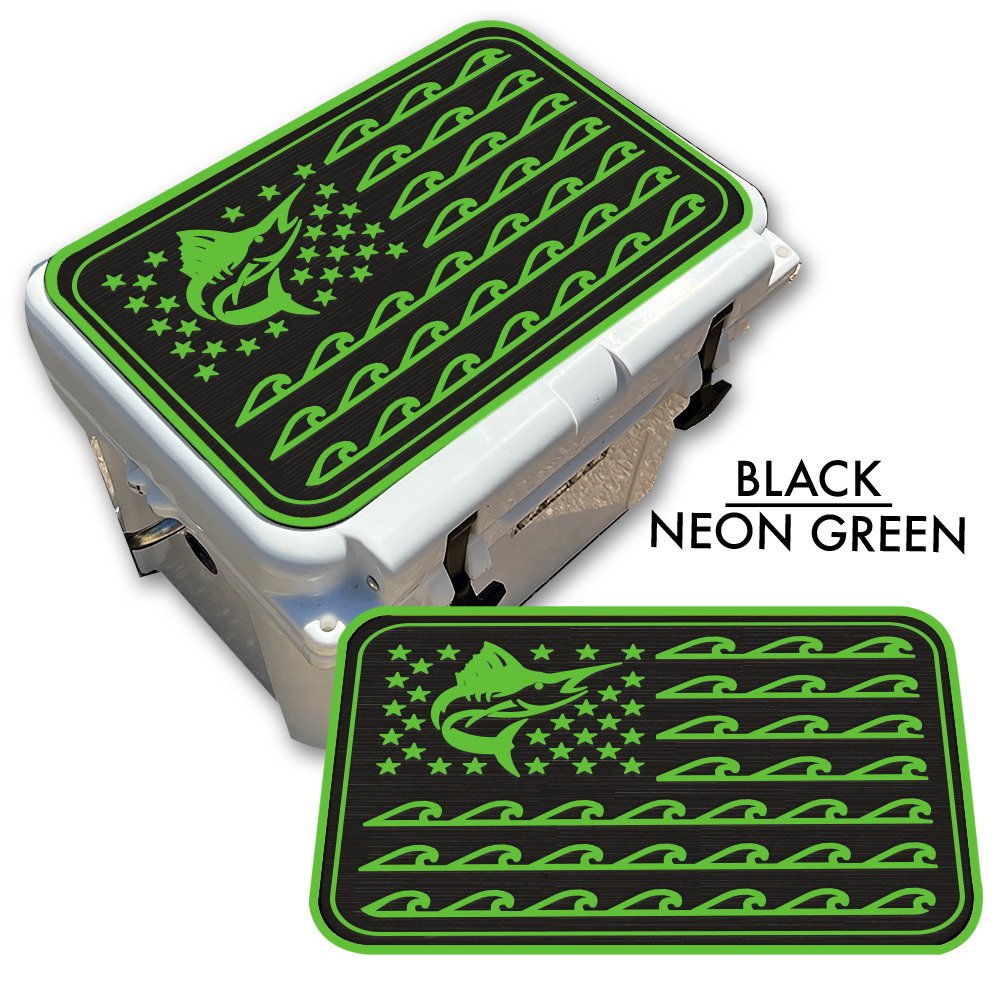 Marlin Ocean Waves Flag Custom EVA Cooler Pad - Kxkzren