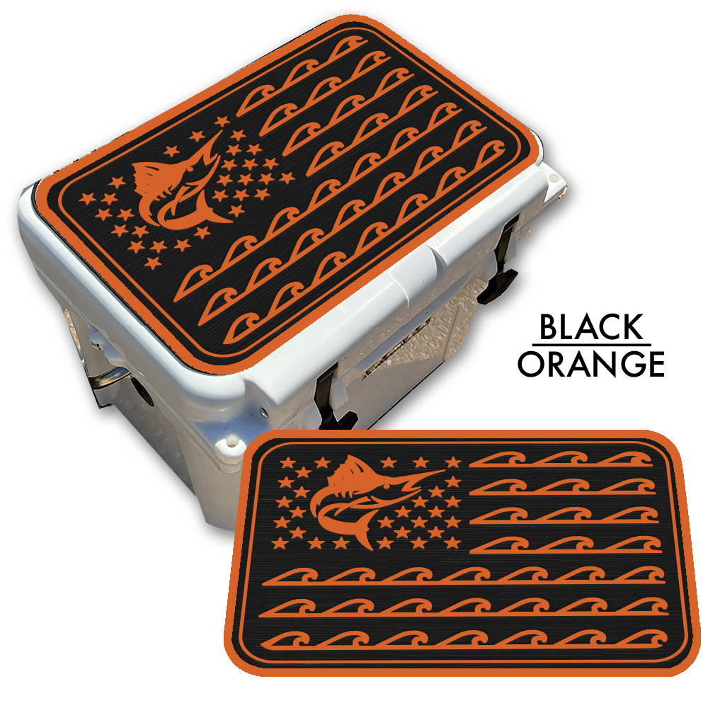 Marlin Ocean Waves Flag Custom EVA Cooler Pad - Kxkzren