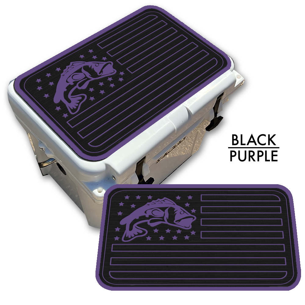 Bass Fish American Flag Custom EVA Cooler Pad - Kxkzren