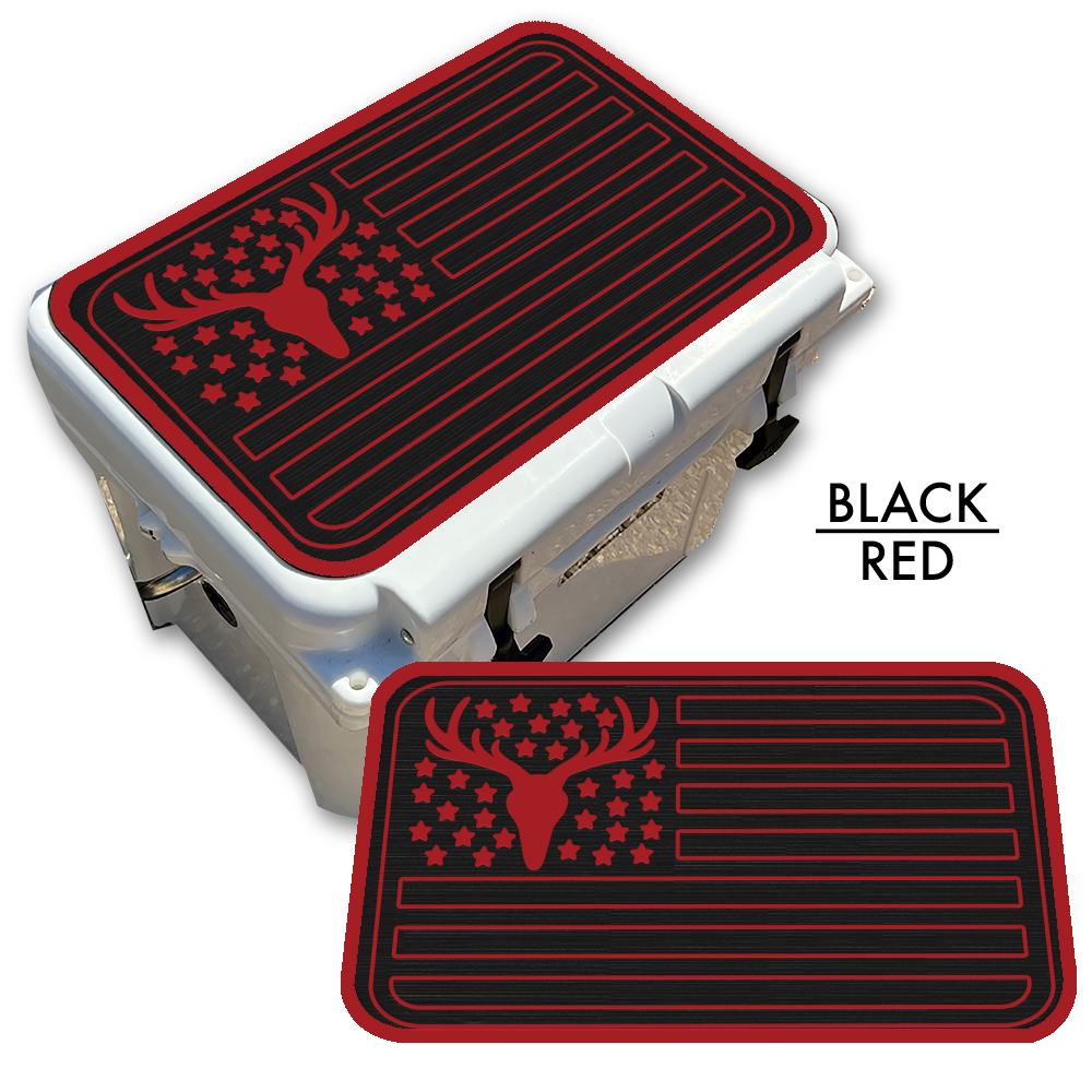 Deer Skull American Flag Custom EVA Cooler Pad - Kxkzren