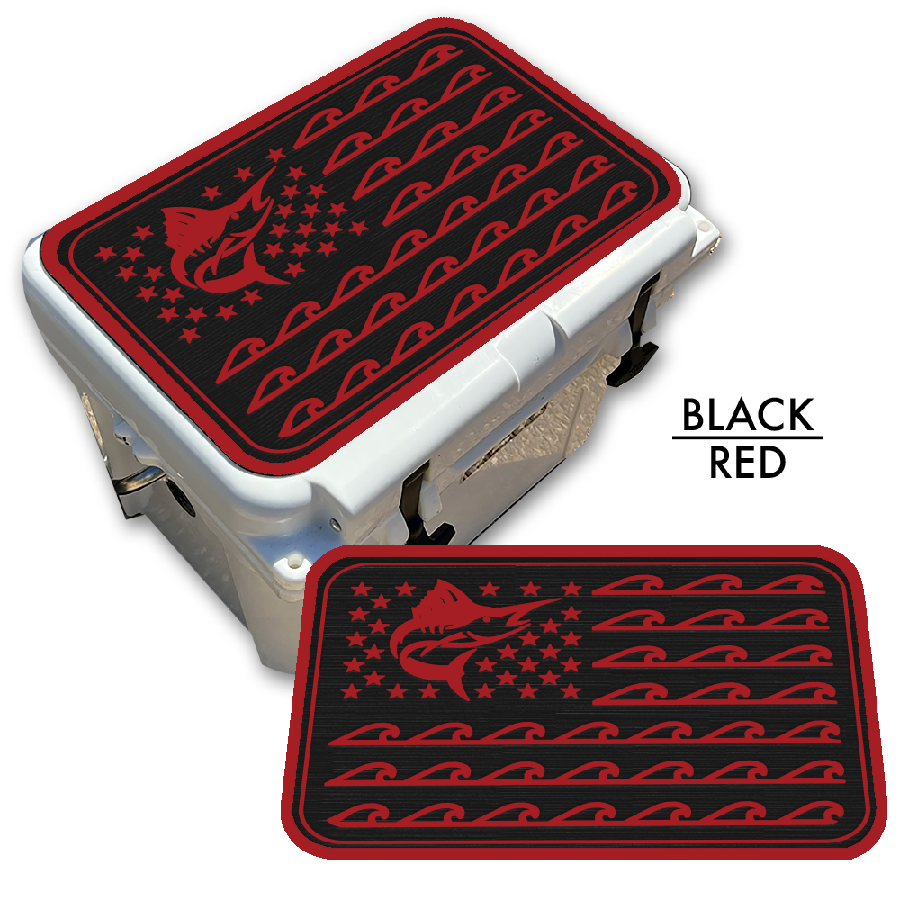 Marlin Ocean Waves Flag Custom EVA Cooler Pad - Kxkzren