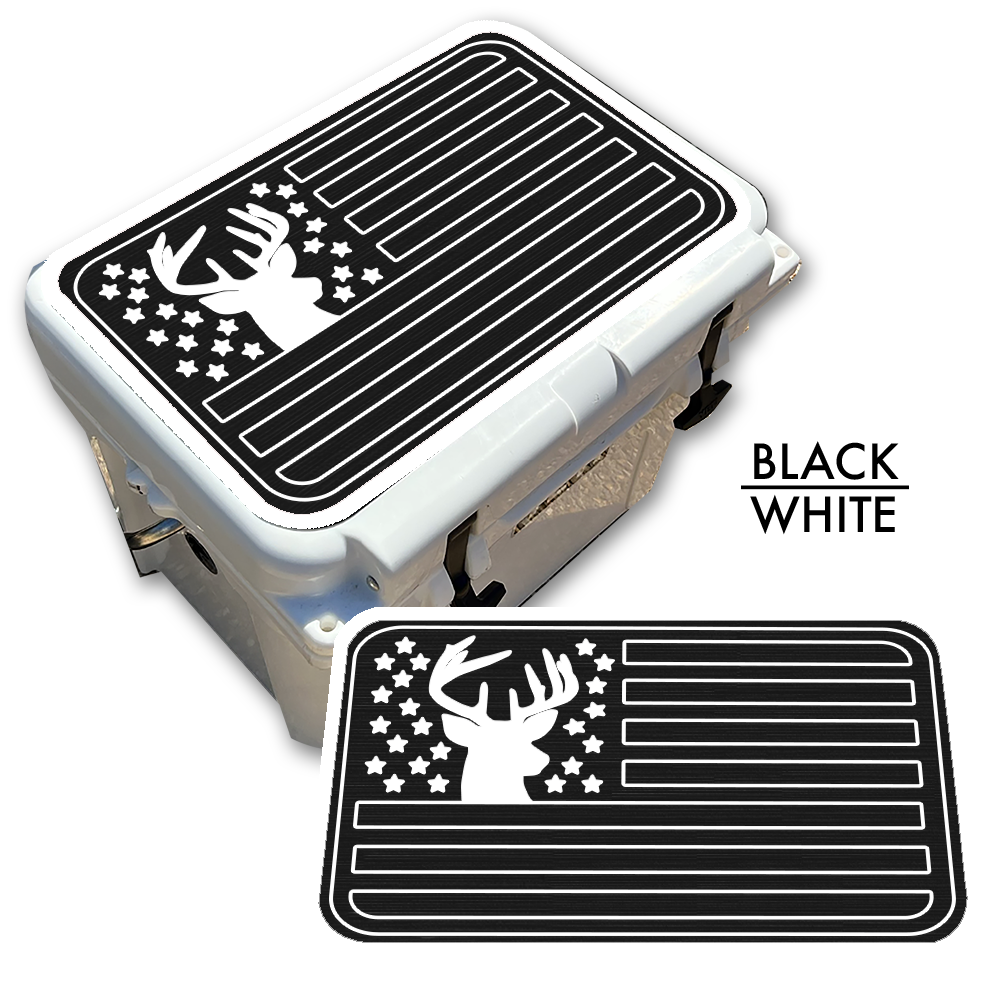 Deer Silhouette American Flag Custom EVA Cooler Pad - Kxkzren