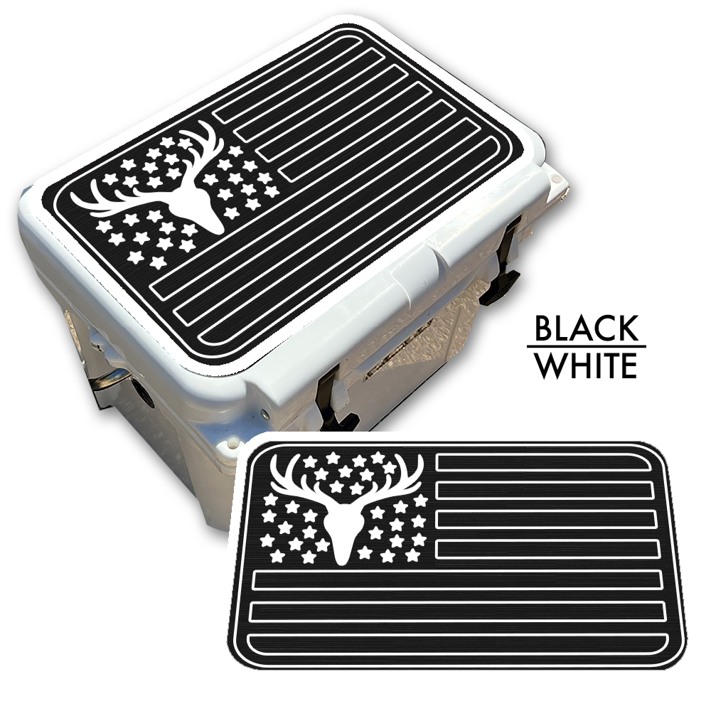 Deer Skull American Flag Custom EVA Cooler Pad - Kxkzren