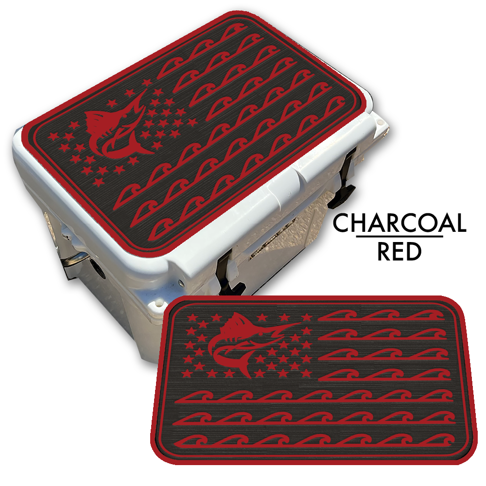 Marlin Ocean Waves Flag Custom EVA Cooler Pad - Kxkzren