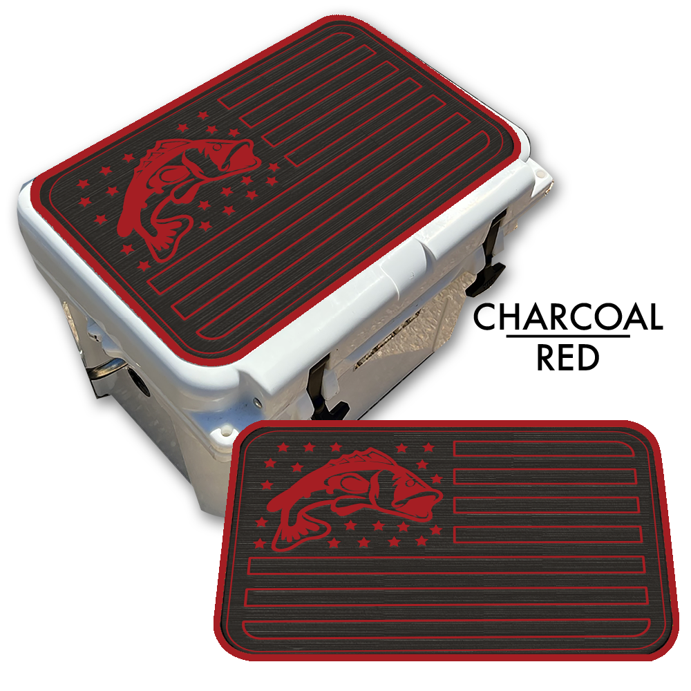 Bass Fish American Flag Custom EVA Cooler Pad - Kxkzren