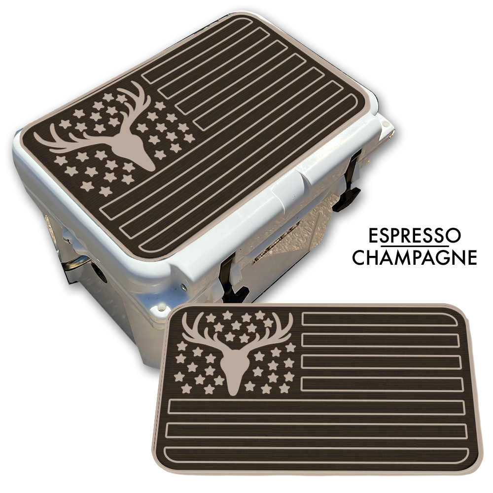 Deer Skull American Flag Custom EVA Cooler Pad - Kxkzren