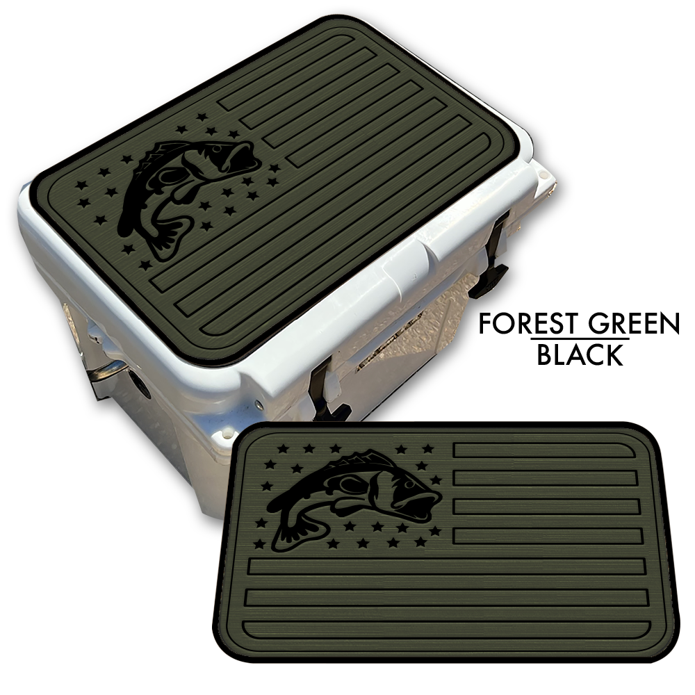 Bass Fish American Flag Custom EVA Cooler Pad - Kxkzren