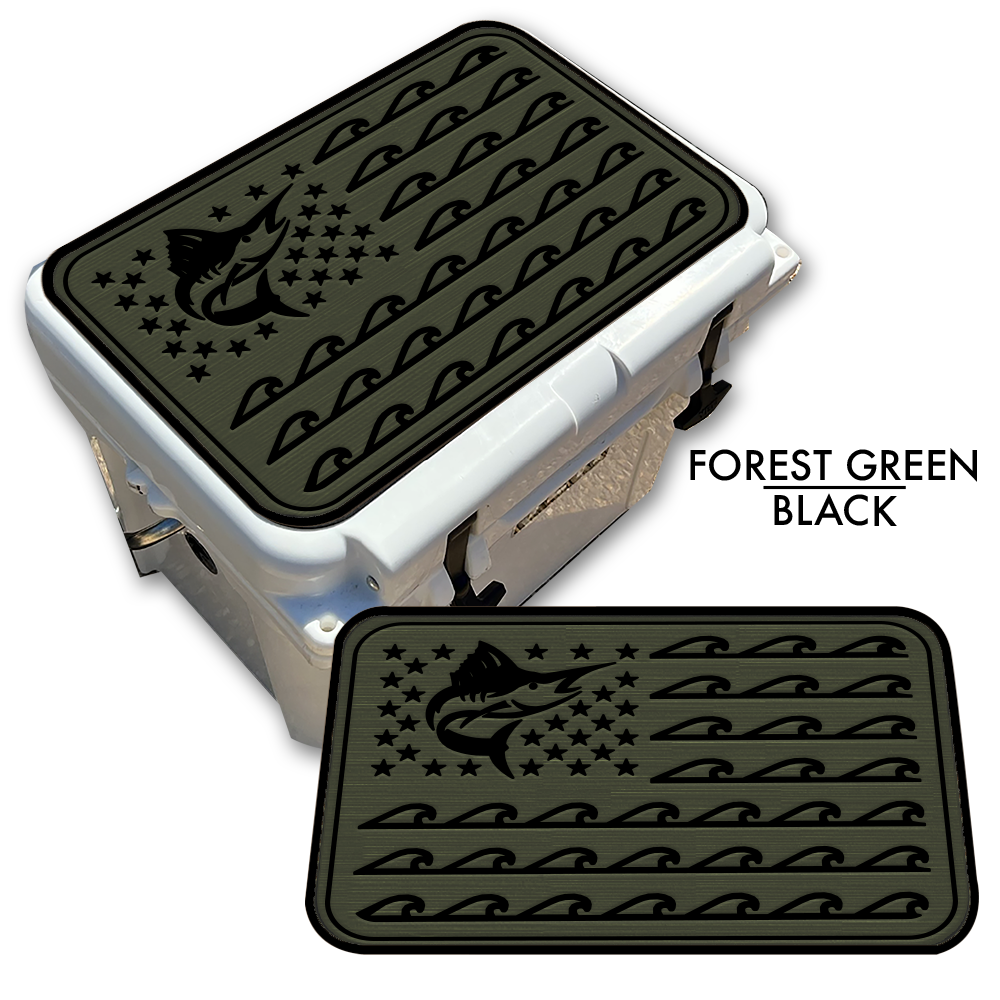 Marlin Ocean Waves Flag Custom EVA Cooler Pad - Kxkzren