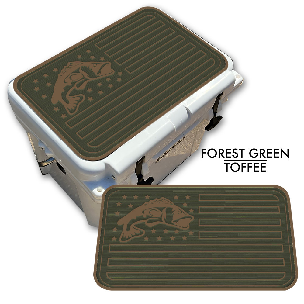 Bass Fish American Flag Custom EVA Cooler Pad - Kxkzren