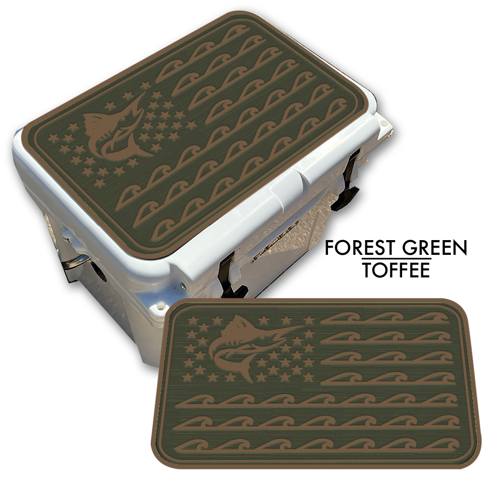 Marlin Ocean Waves Flag Custom EVA Cooler Pad - Kxkzren