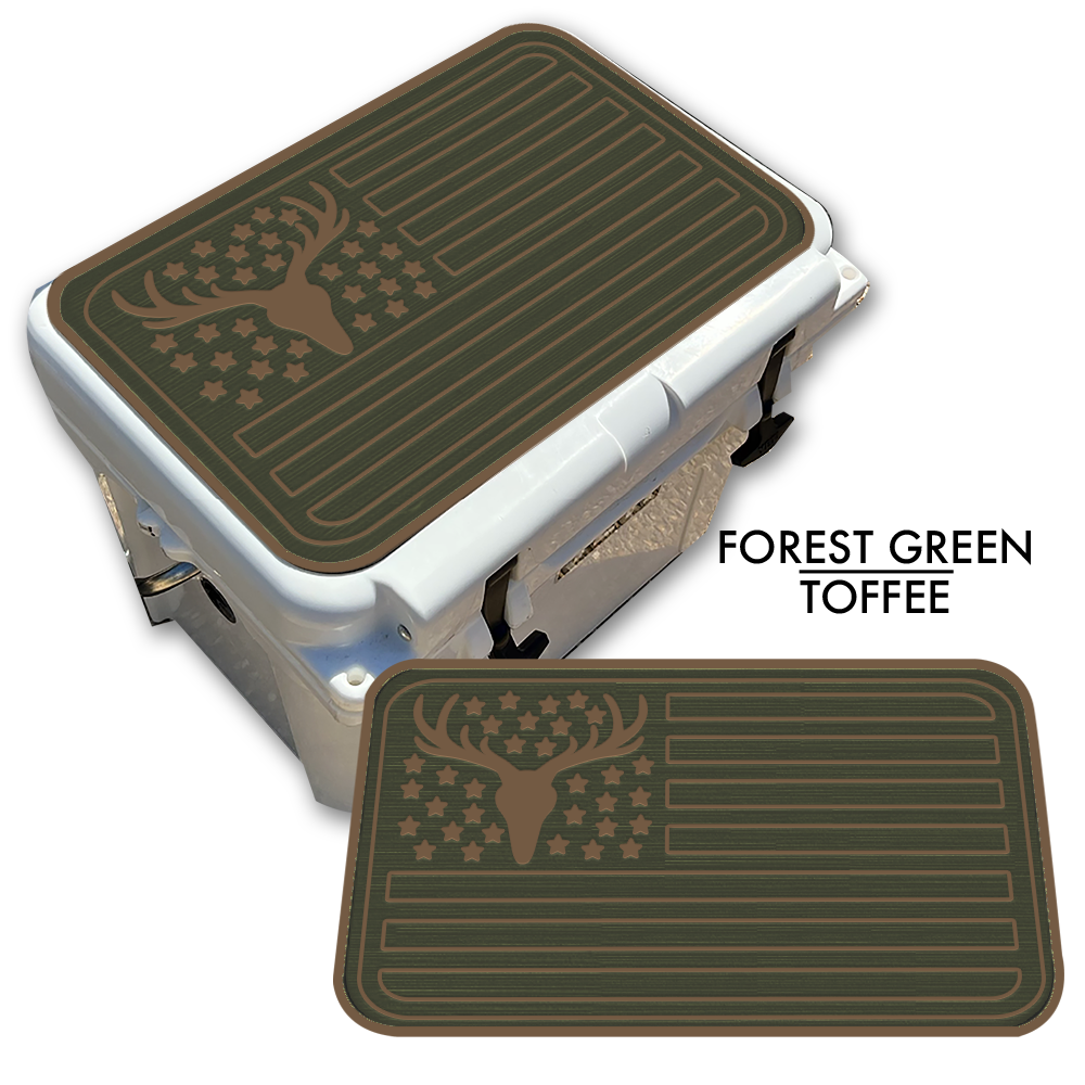 Deer Skull American Flag Custom EVA Cooler Pad - Kxkzren