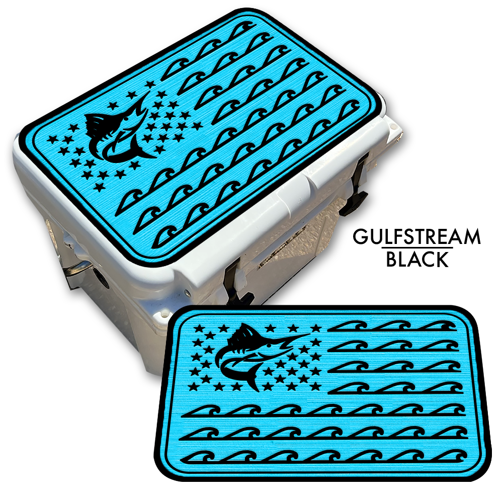 Marlin Ocean Waves Flag Custom EVA Cooler Pad - Kxkzren