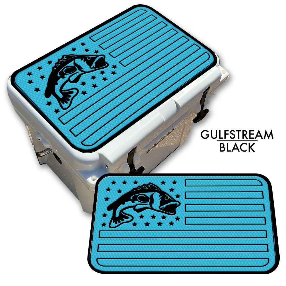 Bass Fish American Flag Custom EVA Cooler Pad - Kxkzren