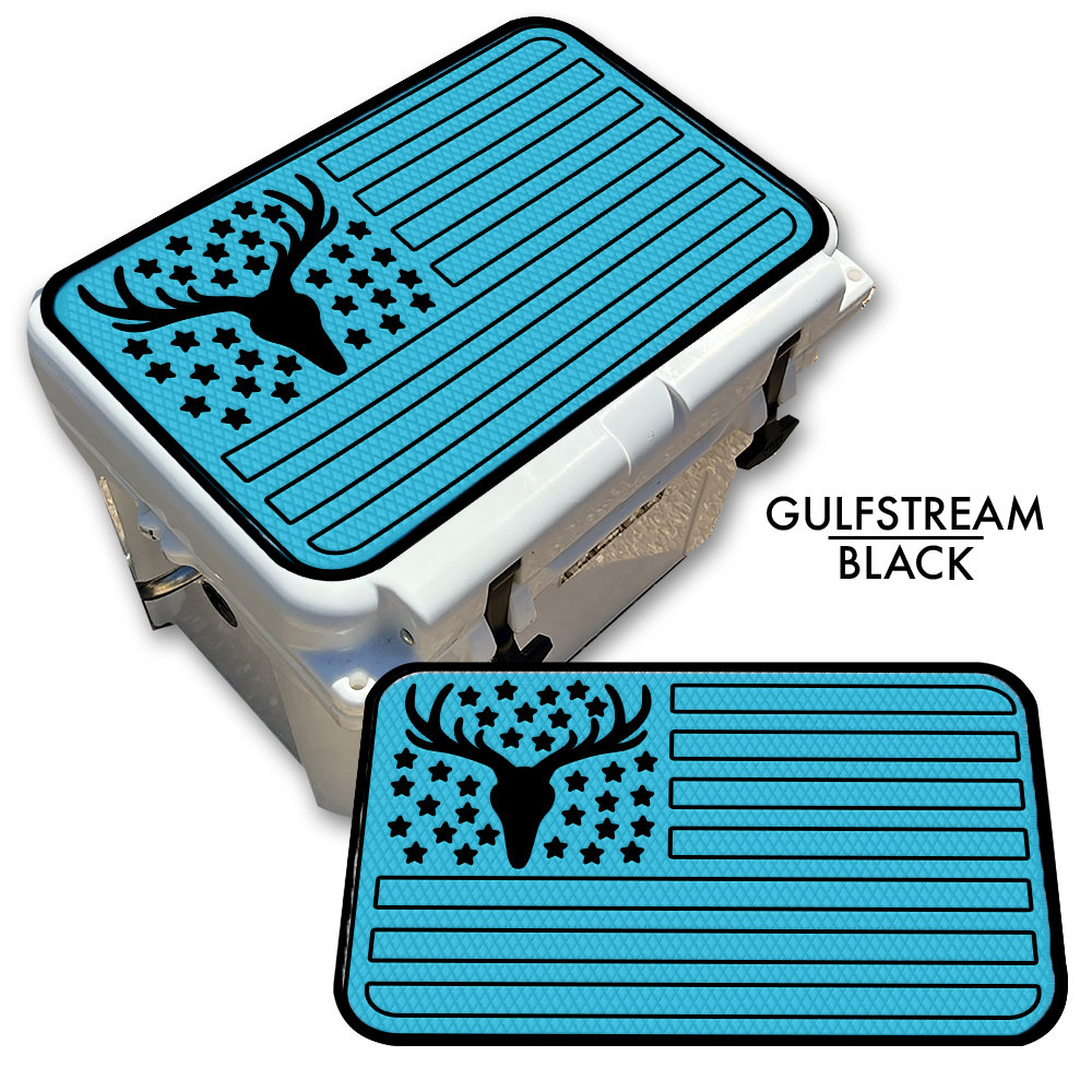 Deer Skull American Flag Custom EVA Cooler Pad - Kxkzren