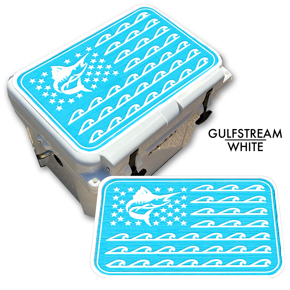 Marlin Ocean Waves Flag Custom EVA Cooler Pad - Kxkzren