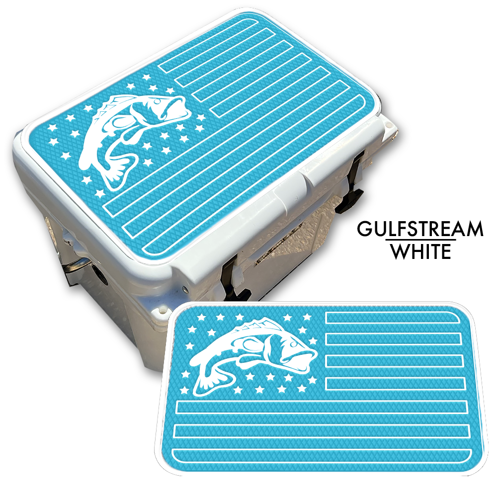 Bass Fish American Flag Custom EVA Cooler Pad - Kxkzren