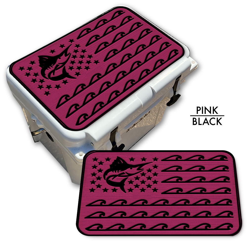 Marlin Ocean Waves Flag Custom EVA Cooler Pad - Kxkzren