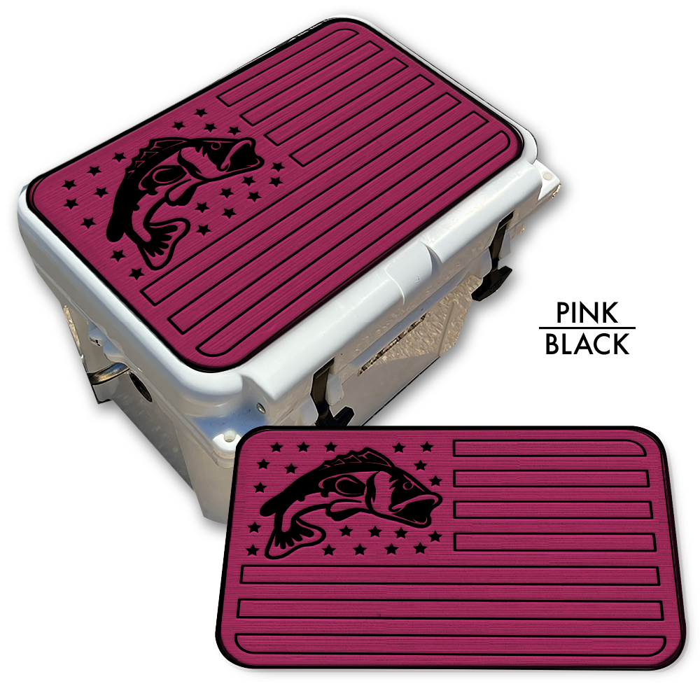 Bass Fish American Flag Custom EVA Cooler Pad - Kxkzren