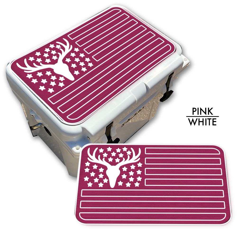 Deer Skull American Flag Custom EVA Cooler Pad - Kxkzren