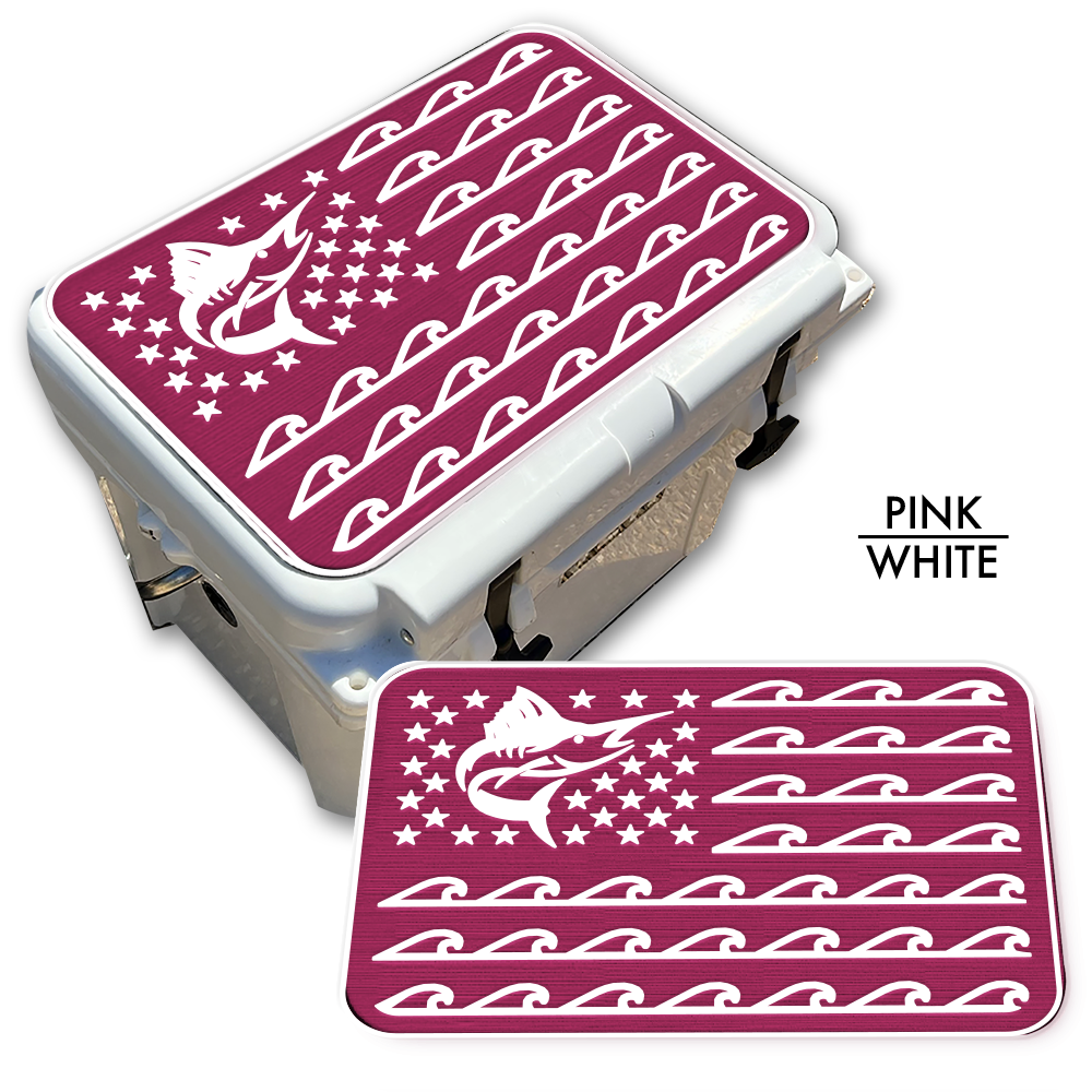 Marlin Ocean Waves Flag Custom EVA Cooler Pad - Kxkzren