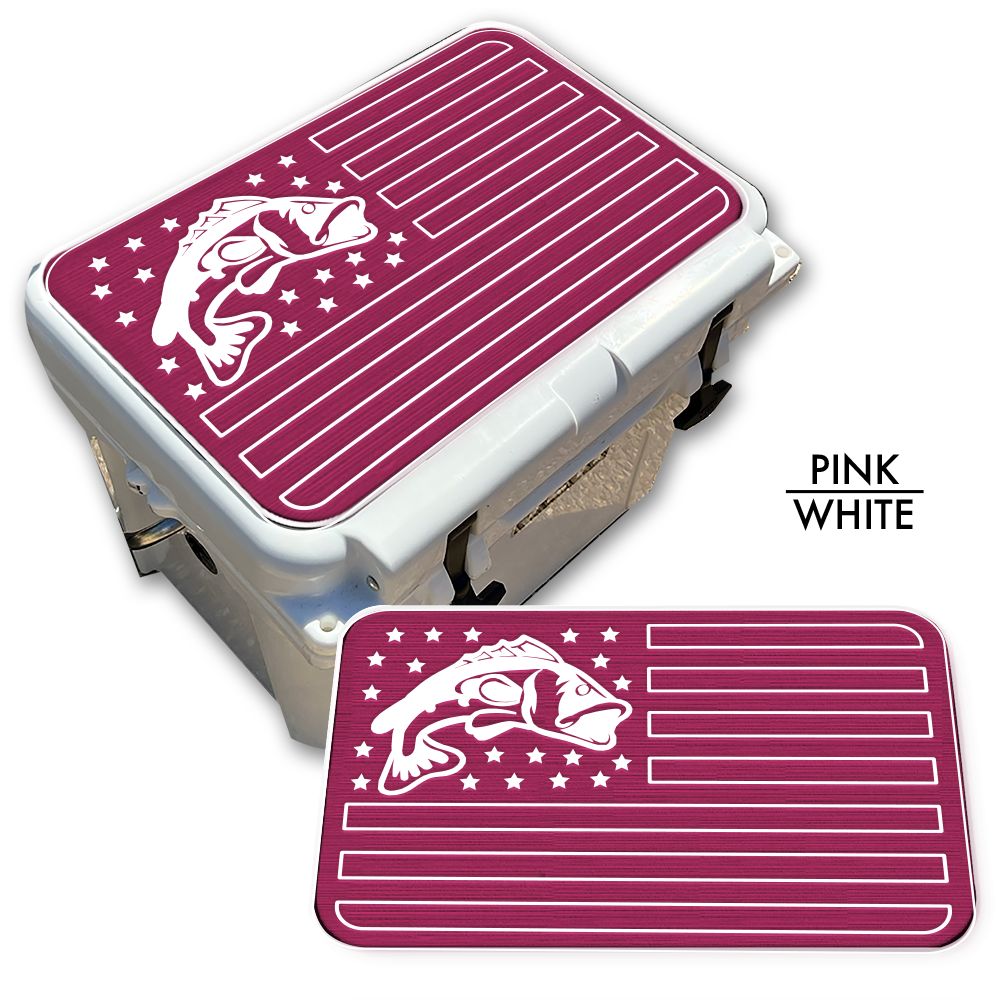 Bass Fish American Flag Custom EVA Cooler Pad - Kxkzren