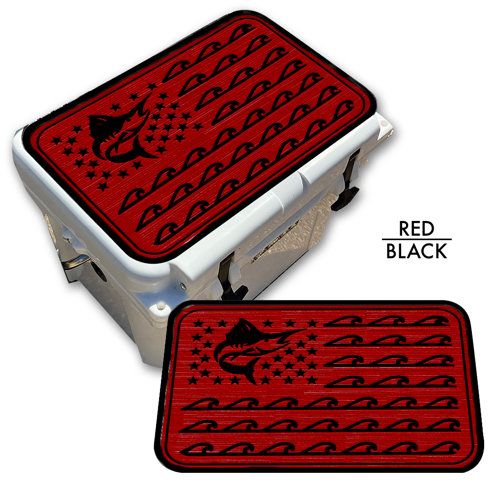 Marlin Ocean Waves Flag Custom EVA Cooler Pad - Kxkzren