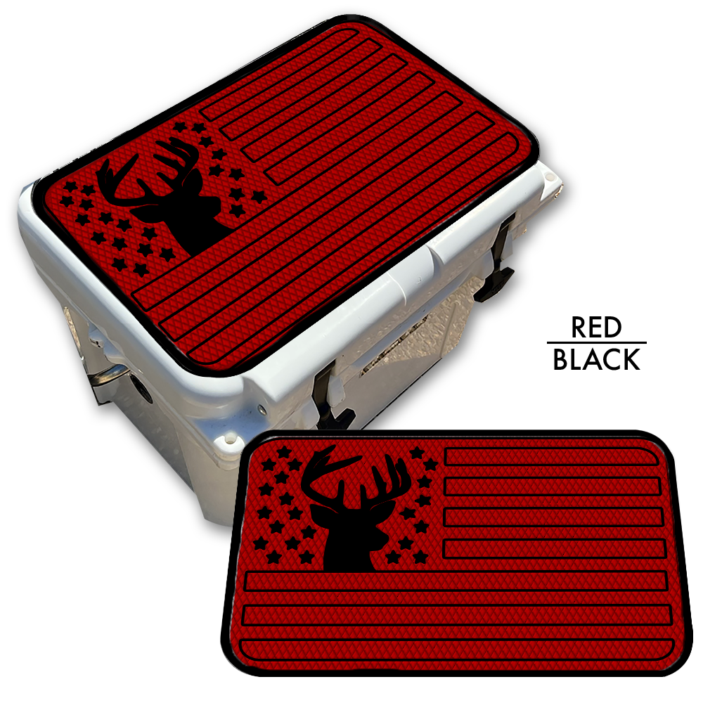 Deer Silhouette American Flag Custom EVA Cooler Pad - Kxkzren