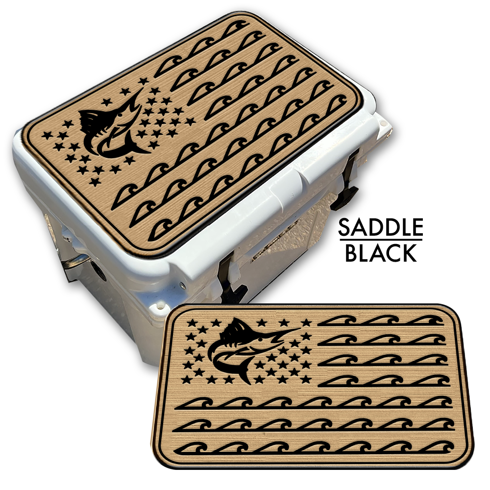Marlin Ocean Waves Flag Custom EVA Cooler Pad - Kxkzren