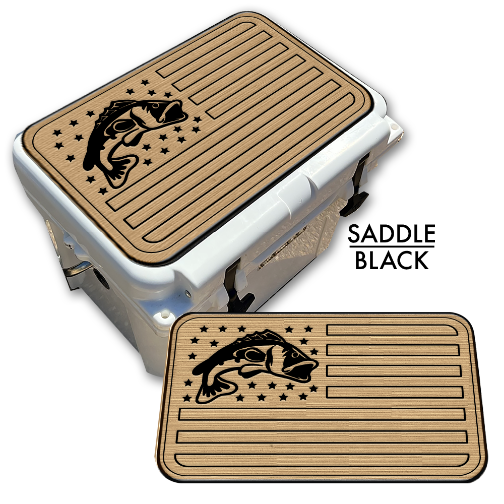Bass Fish American Flag Custom EVA Cooler Pad - Kxkzren