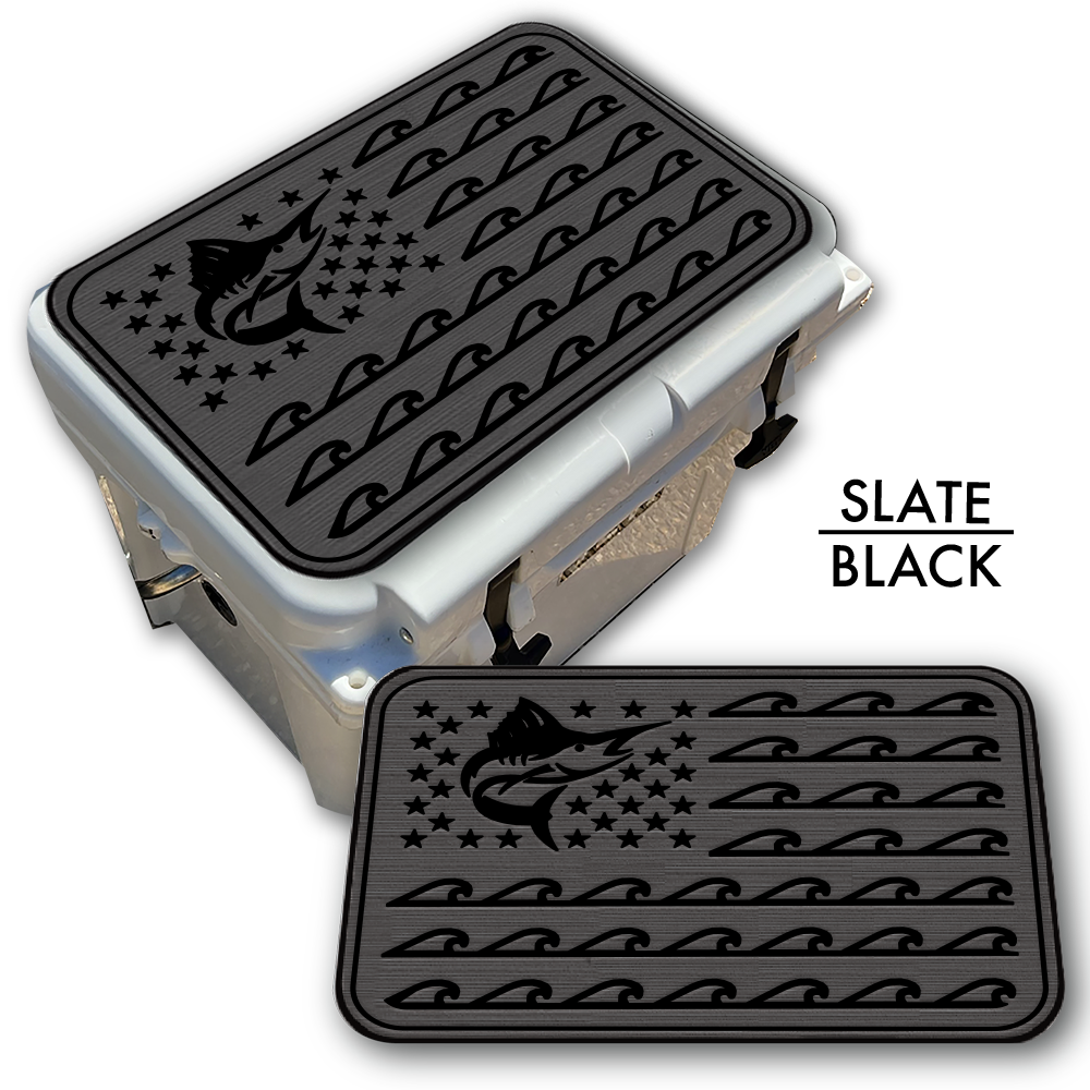 Marlin Ocean Waves Flag Custom EVA Cooler Pad - Kxkzren