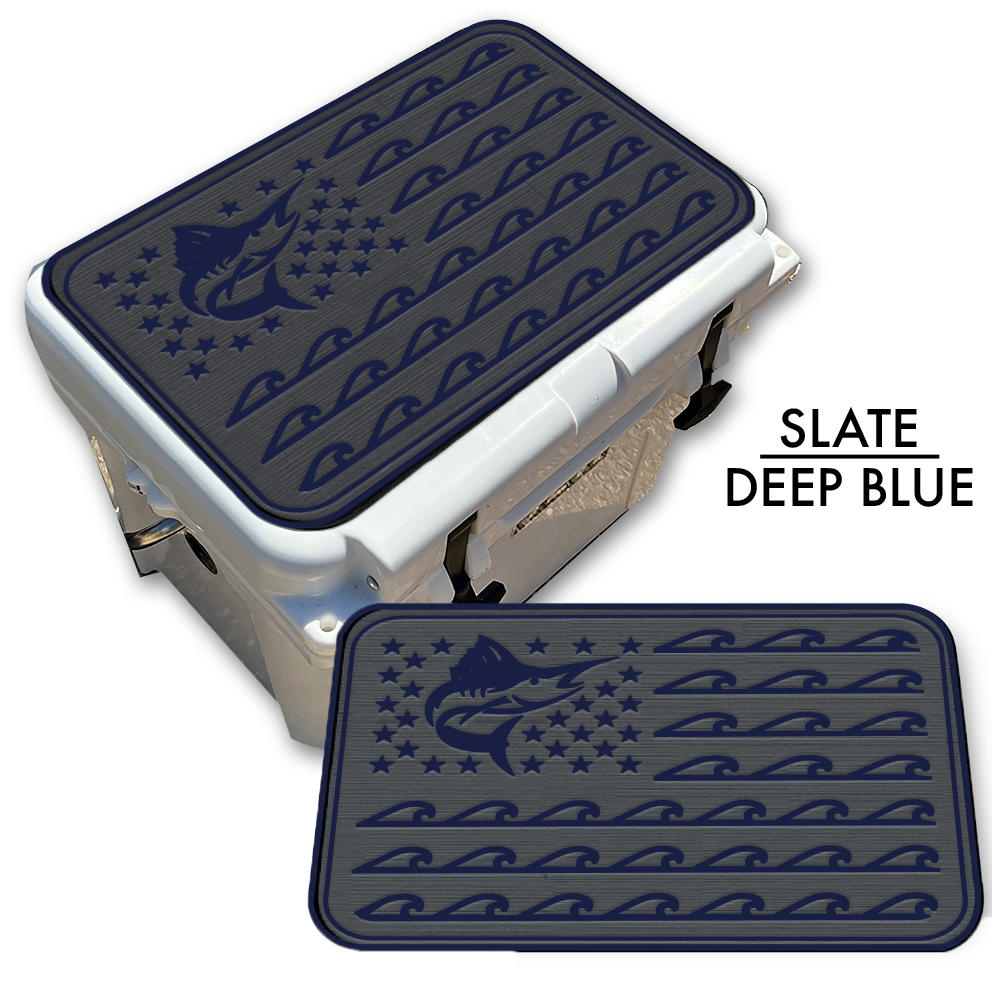 Marlin Ocean Waves Flag Custom EVA Cooler Pad - Kxkzren
