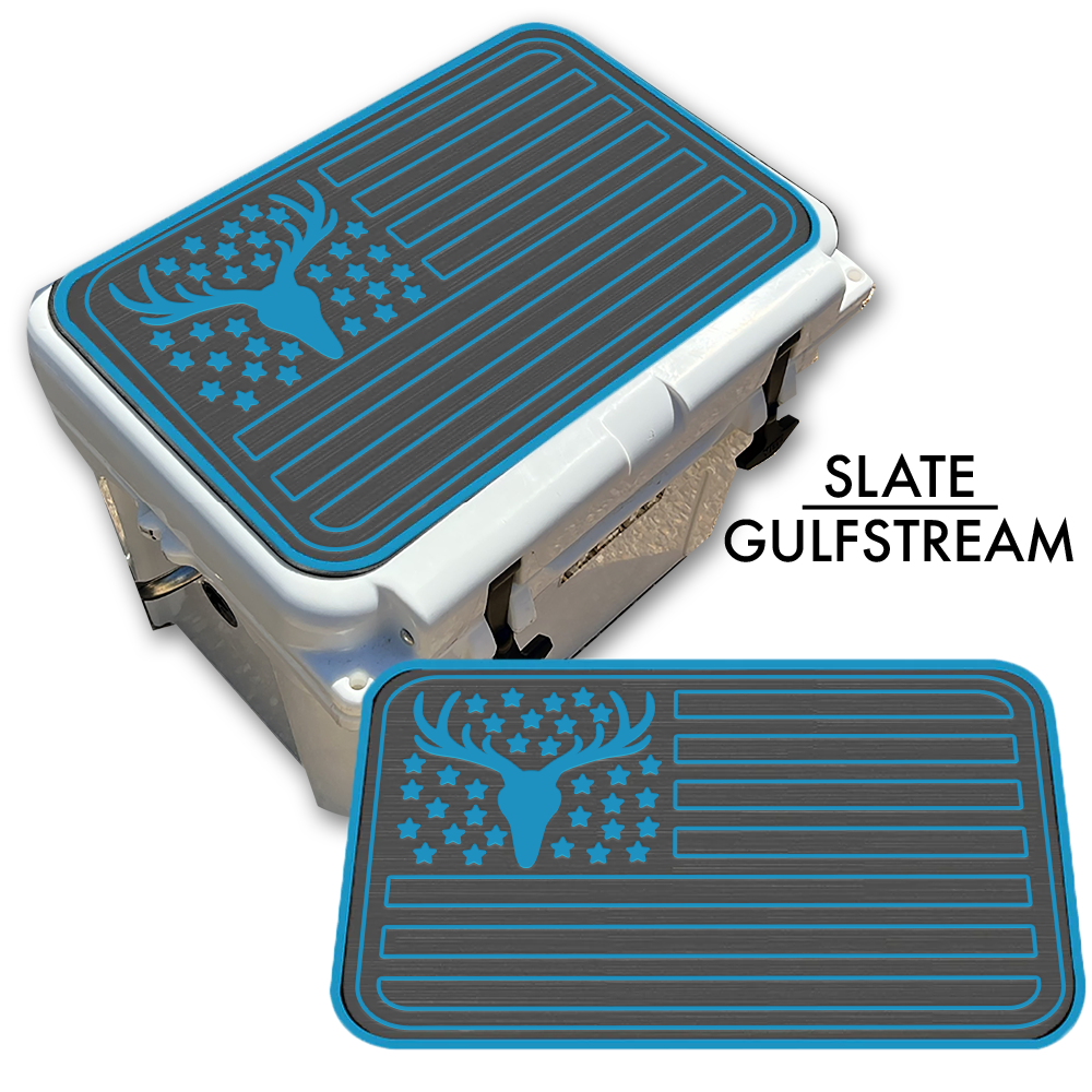 Deer Skull American Flag Custom EVA Cooler Pad - Kxkzren