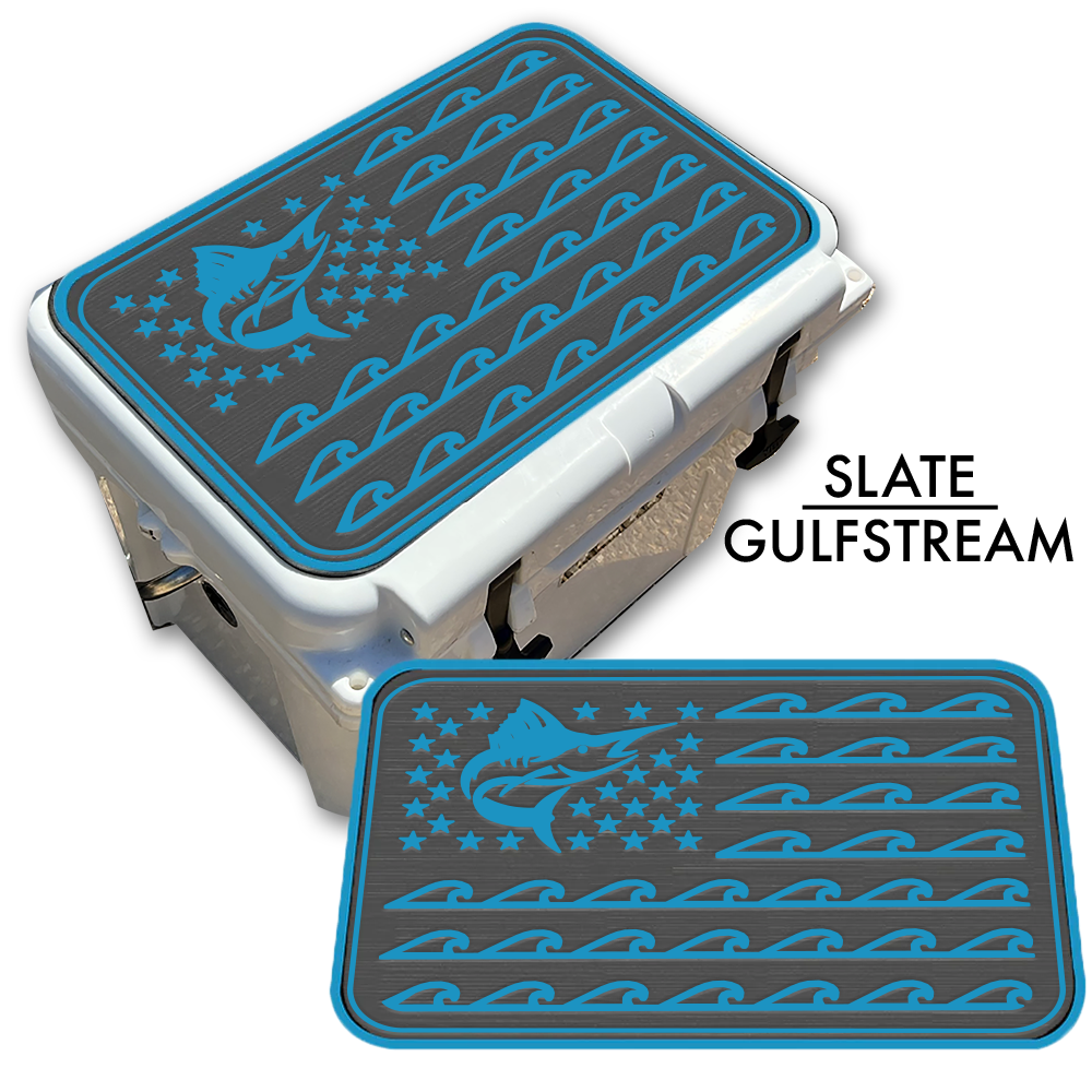 Marlin Ocean Waves Flag Custom EVA Cooler Pad - Kxkzren