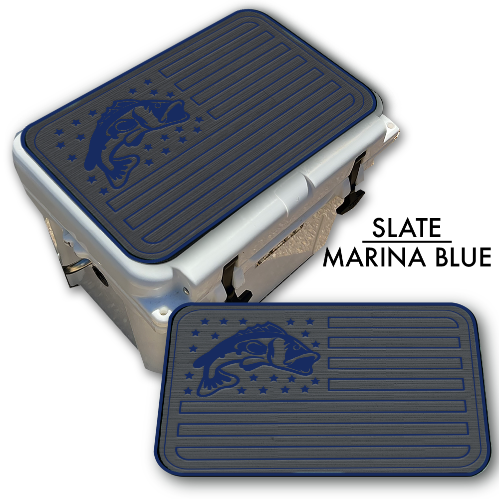 Bass Fish American Flag Custom EVA Cooler Pad - Kxkzren