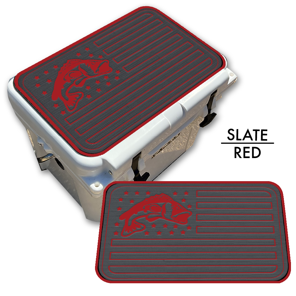 Bass Fish American Flag Custom EVA Cooler Pad - Kxkzren
