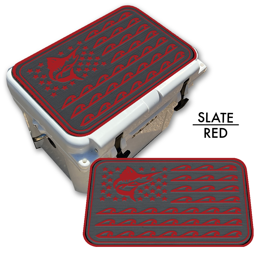 Marlin Ocean Waves Flag Custom EVA Cooler Pad - Kxkzren