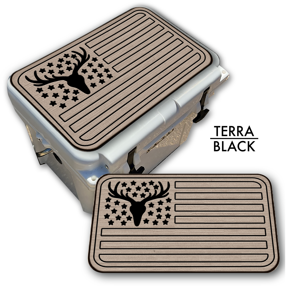 Deer Skull American Flag Custom EVA Cooler Pad - Kxkzren