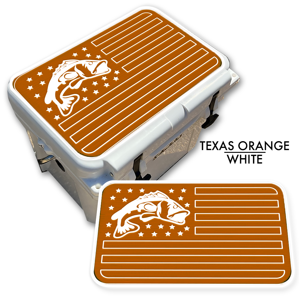Bass Fish American Flag Custom EVA Cooler Pad - Kxkzren